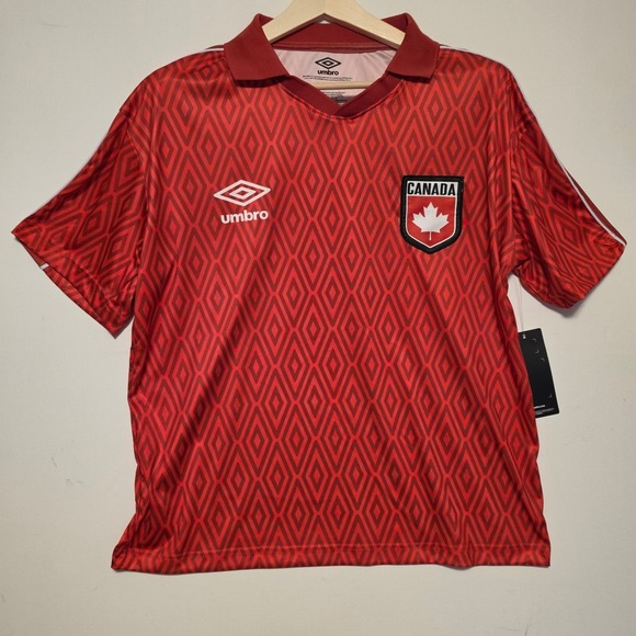 Umbro Other - Umbro Canada Soccer Jersey Diamond Print Football 2026 Red Medium